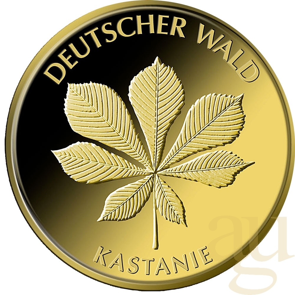 20 Euro Goldmünze Deutscher Wald - Kastanie 2014 (F)