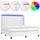 vidaXL Boxspringbett mit Matratze & LED Weiß 180x200 cm Kunstleder