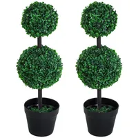 Outsunny künstliche Pflanzen 2er Set groß 67 cm Kunstpflanze