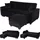 MCW Sofa mit Ottomane, Couch Sofa Gästebett, Schlaffunktion Stauraum 217x145cm ~ Bettsofa, H47