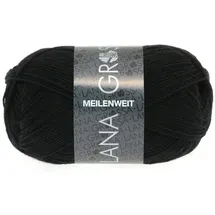 Lana Grossa Strickwolle Meilenweit Schwarz 50 g