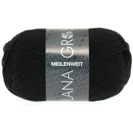 Lana Grossa Strickwolle Meilenweit Schwarz 50 g