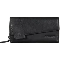 STILORD 'Sophia' Portemonnaie Damen Leder RFID NFC Schutz Vintage Geldbörse Groß Geldbeutel mit Reißverschluss und Ausleseschutz in Geschenkbox, Farbe:schwarz