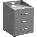 ed exciting design Nachtschrank Moon 47 x 46 x 61 cm Grau