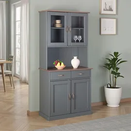 Interlink Buffet Luzerna 90 x 191 x 45 cm Braun/Grau
