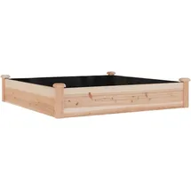 vidaXL Hochbeet mit Einsatz Massivholz Tanne 120 x 120 x 25 cm