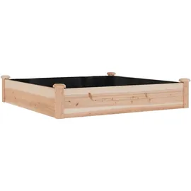 vidaXL Hochbeet mit Einsatz Massivholz Tanne 120 x 120 x 25 cm