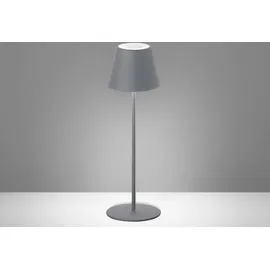 meineWunschleuchte 2er SET Outdoor Akku Tischlampen Grau ohne Kabel Mit RGB Höhe 38cm