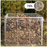 homebee HomeBee® 750L Metallkomposter verzinkt pulverbeschichtet Metall Komposter Garten für Rasenschnitt & Biomüll | Gartenkomposter mit Stecksystem | Kompost Behälter