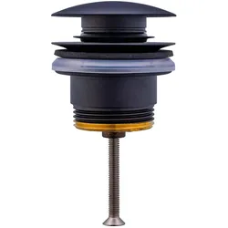 Duravit Push-open-Ventil, Montagezubehör, schwarz matt