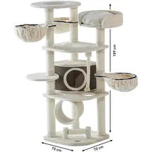 Nobby Elif Kratzbaum 70 x 70 x 189 cm creme