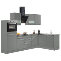 OPTIFIT Winkelküche »Bern«, Stellbreite 285x175 cm, wahlweise mit E-Geräten grau