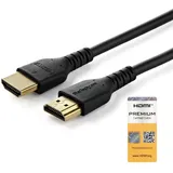 Startech StarTech.com RHDMM1MP HDMI Kabel (1m, HDMI 2.0, 4k 60Hz, premium High Speed HDMI Kabel mit Ethernet, für Monitore oder TVs)