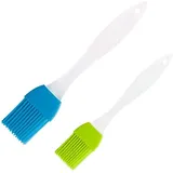Silikon-Backpinsel-Set, 17,8 Cm Und 20,3 Cm, Hitzebeständig, Ölpinsel Zum Kochen