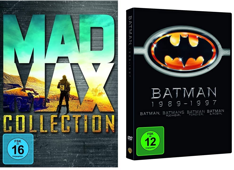 Mad Max - Collection [4 DVDs] & Batman 1-4 [4 DVDs]