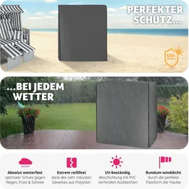 Tectake Schutzhülle für Strandkorb 120 x 80 x 145 cm Grau