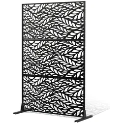 VEVOR Paravent Raumteiler Sichtschutz Trennwand Metall 120x50,8x183cm Schwarz