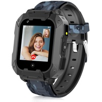 LiveGo Kinder-Smartwatch mit GPS-Tracker und Anrufen, HD-Touchscreen-Kindertelefonuhr, kombiniert SMS, Videoanruf, SOS, Schrittzähler, 4G-Smartwatch für Kinder, Jungen und Mädchen