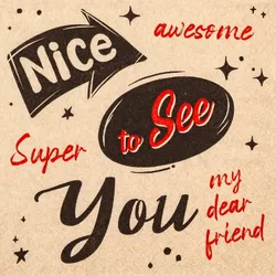 Serviette Nice to see You 20tlg. Papier Beige