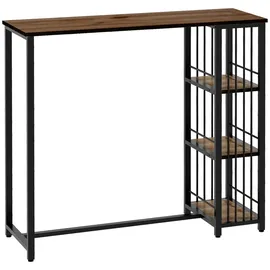 Homcom Bartisch 120 x 40 x 105 cm Braun