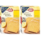 RUF Glutenfreier Zitronen-Kuchen mit fruchtiger Zitronenglasur, glutenfreier Kuchen für jeden Anlass, vegan (Packung mit 2)