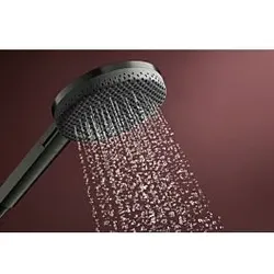hansgrohe Handbrause 24511340 wassersparend, 125mm Duschkopf, 3 Strahlarten, brushed black chrome