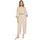 Cartoon Leinenhose Damen mit Gummizug Beige 46