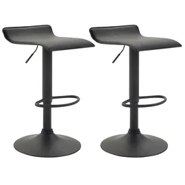 CLP 2er Set Barhocker Dyn V2 Kunstleder schwarz/schwarz