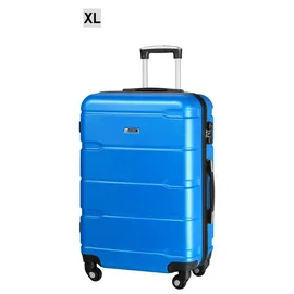 aleos Reisekoffer Set 4-Rollen 100 cm / 100 l blau
