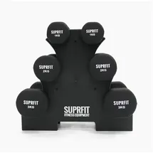 SF SUPRFIT Suprfit Vinyl Gymnastikhantel Set 12 kg schwarz
