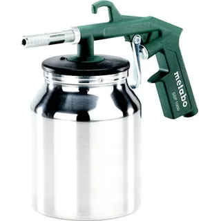 metabo Druckluft-Sandstrahlpistole SSP 1000-7 bar, 300 l/min - Rost- & Farbentfernung, gehärtete Düse, Metall-Saugbecher, für alle Strahlmittel - Kompakt & langlebig, universal einsetzbar