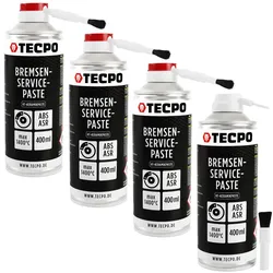TECPO Bremsen-Servicepaste Schmierfett Bremsenpaste 4x400 ml (22,49 € pro 1 l)