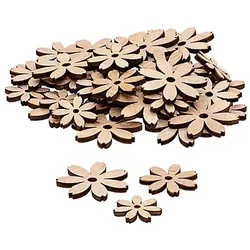 Streuteile "Blüten", natur, 2–3 cm, 48 Stück