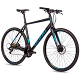 Airtracks Herren 28 Zoll Gravel Fahrrad Storm 5.0 Shimano 2x9 SORA R3000 Blau Matt dunkelgrau 52 CM