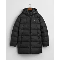 GANT Steppjacke mit Zweiwege-Reißverschluss Modell »ACTIVE CLOUD MID LENGTH JACKET«, Kapuze, schwarz