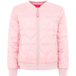 Zwillingsherz Bomberjacke "Be Happy", Damen, Gr. S, rosa, Steppware, Obermaterial: 100% Polyester, regular fit kurz, angesetztes Bündchen, Jacken Bomberjacke, modisch, Kontrastdetails, regular fit, langärmelig, mit Herzsticker