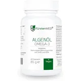 FürstenMED® Omega 3 Algenöl Kapseln - Omega 3 Vegan Kapseln - Omega 3 Kapseln Hochdosiert (Vegan) mit 620mg DHA & 350mg EPA pro Tagesdosis + Vitamin E - 60 Omega 3 Öl Kapseln