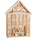 Weihnachtshaus Hellbraun/Naturbelassen