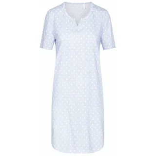 Rösch Damen Nachthemd Baumwolle Kurzarm Punkte-Streifen Dessin 1884145 c16361, 42 - 42