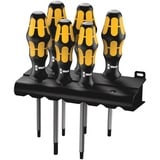 WERA 977/6 Torx Schraubendrehersatz Kraftform Wera: Der Schraubmeißel + Rack, 6-teilig