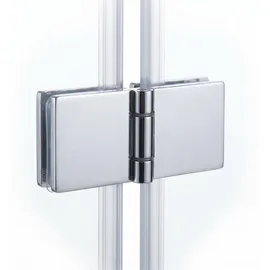 MuCoLa Duschabtrennung Badewannen Badewannenaufsatz ESG Glas Duschtrennwand Badewannenfaltwand Duschwand - 140x130cm