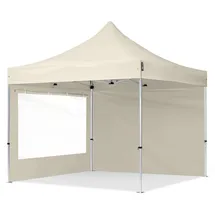TOOLPORT 3x3m Faltpavillon, Professional Alu 40mm, Seitenteile, creme