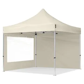 TOOLPORT 3x3m Faltpavillon, Professional Alu 40mm, Seitenteile, creme
