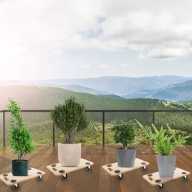 Arebos Rollbrett 6 Stück bis 200 kg Traglast Möbelroller Transportroller Transporter Möbelhund |