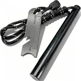 Feuerstahl XXL Feuerstarter Aus Flintstahl, Magnesium Feuerstarter Mit Paracord,