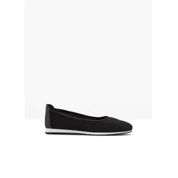 bonprix Komfort Ballerina, schwarz, 43, Vegan