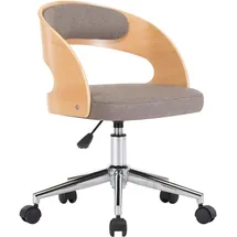vidaXL Esszimmerstuhl Drehbar taupe Stoff
