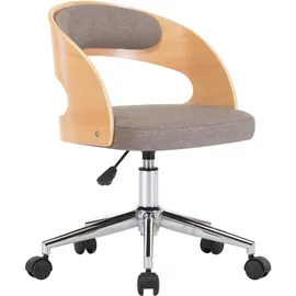 vidaXL Esszimmerstuhl Drehbar taupe Stoff