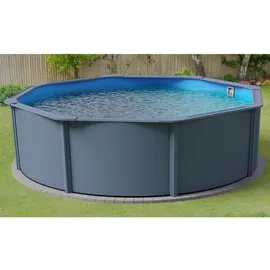 Planet Pool Stahlwandpool Rund Classic 360 x 120 cm anthrazit