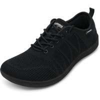 ELAPHURUS Unisex Breite Barfußschuhe Herren Minimalistische Barfussschuhe Damen Atmungsaktiv Walkingschuhe Leicht Traillaufschuhe,Alles Schwarz,39 EU - 39 EU